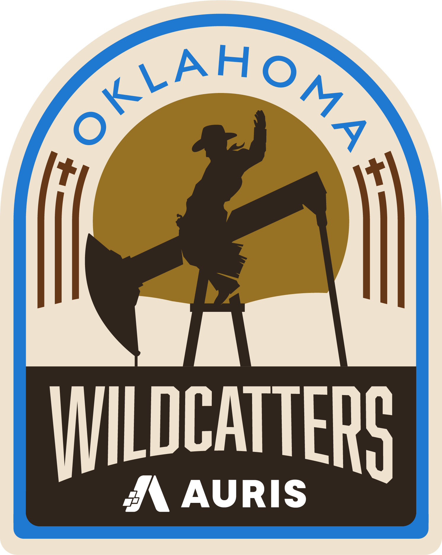 OKLAHOMA WILDCATTERS PRIMARY LOGO - SHIELD DESIGN